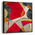 Modern Art Prints – Large Abstract Wall Art in Red, Gold & Teal