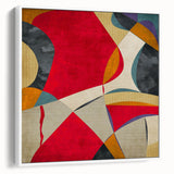 Modern Art Prints – Large Abstract Wall Art in Red, Gold & Teal