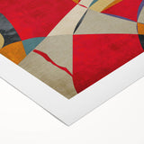 Modern Art Prints – Large Abstract Wall Art in Red, Gold & Teal