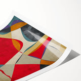 Modern Art Prints – Large Abstract Wall Art in Red, Gold & Teal