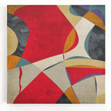 Modern Art Prints – Large Abstract Wall Art in Red, Gold & Teal
