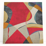 Modern Art Prints – Large Abstract Wall Art in Red, Gold & Teal
