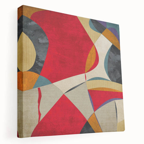 Modern Art Prints – Large Abstract Wall Art in Red, Gold & Teal