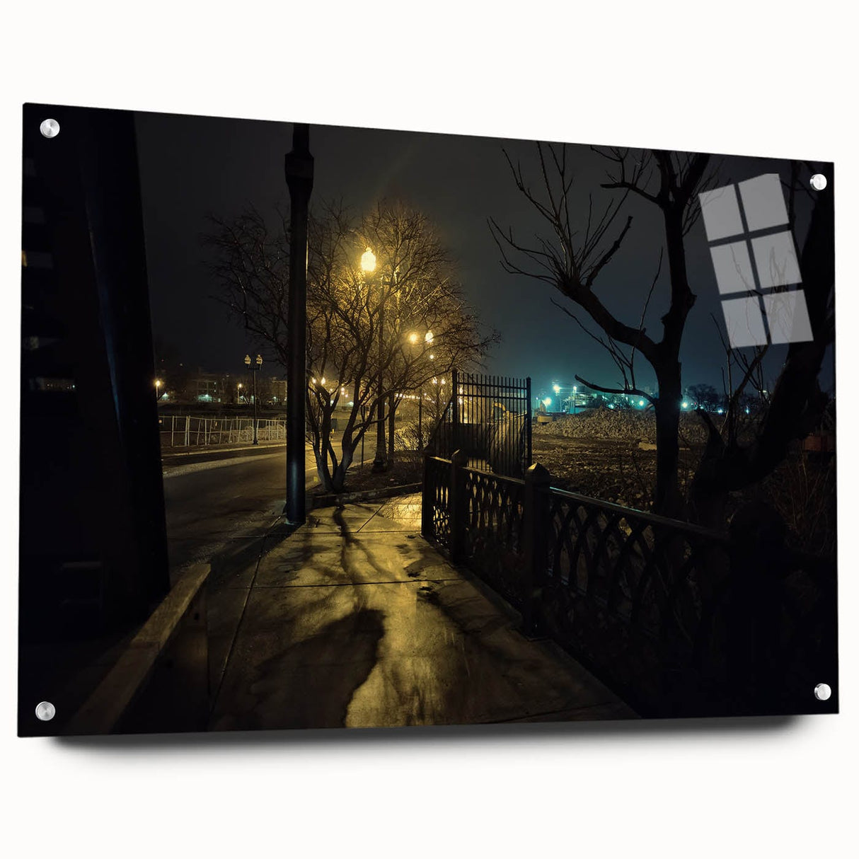 Urban Skyline Canvas Prints - Golden City Night Photography