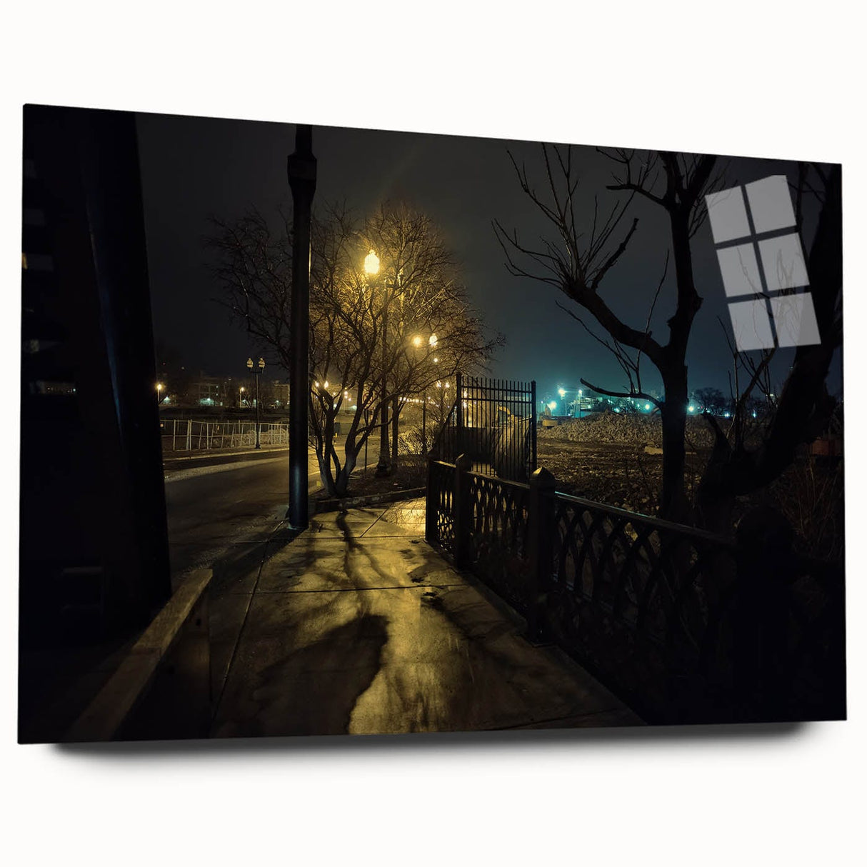 Urban Skyline Canvas Prints - Golden City Night Photography