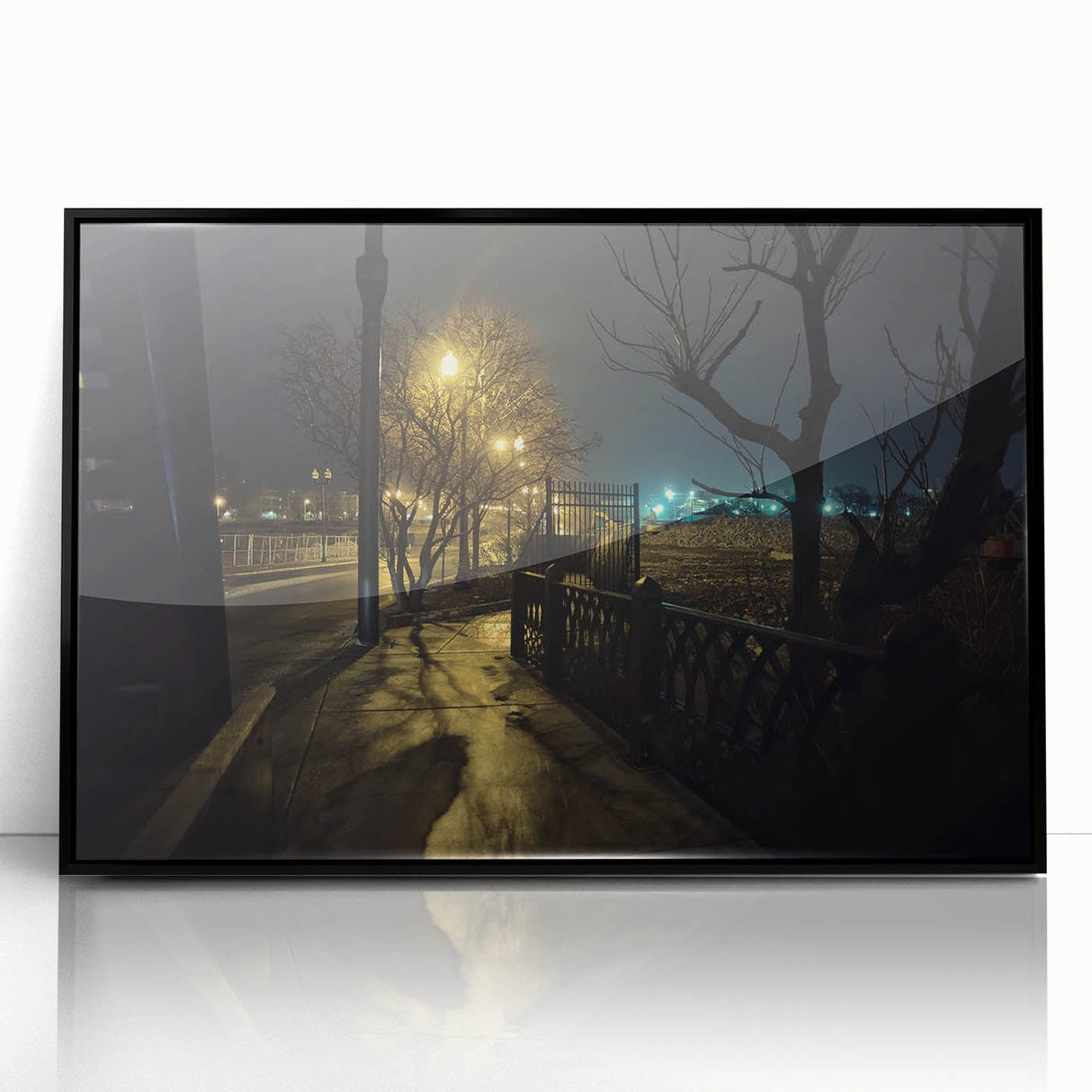 Urban Skyline Canvas Prints - Golden City Night Photography