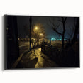 Urban Skyline Canvas Prints - Golden City Night Photography