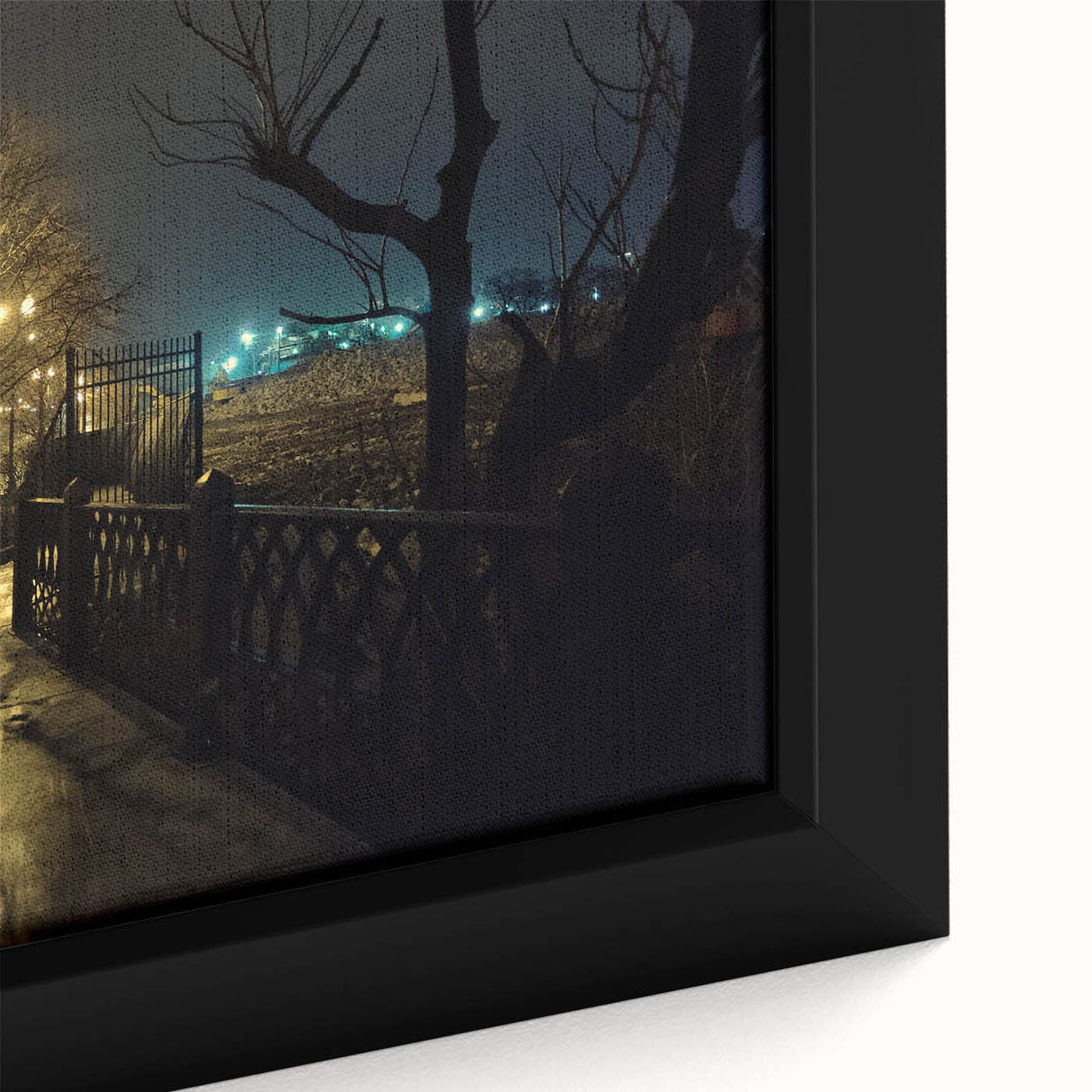 Urban Skyline Canvas Prints - Golden City Night Photography