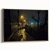 Urban Skyline Canvas Prints - Golden City Night Photography