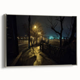 Urban Skyline Canvas Prints - Golden City Night Photography