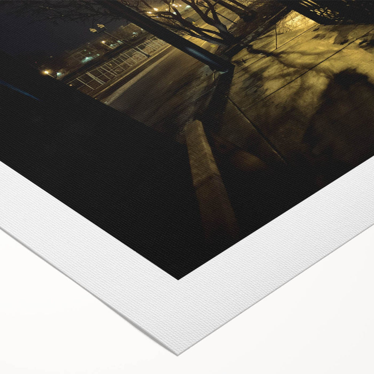 Urban Skyline Canvas Prints - Golden City Night Photography