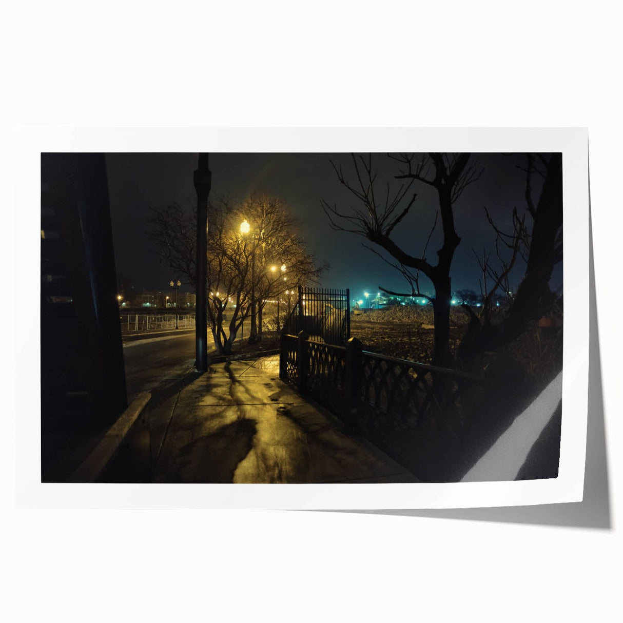 Urban Skyline Canvas Prints - Golden City Night Photography