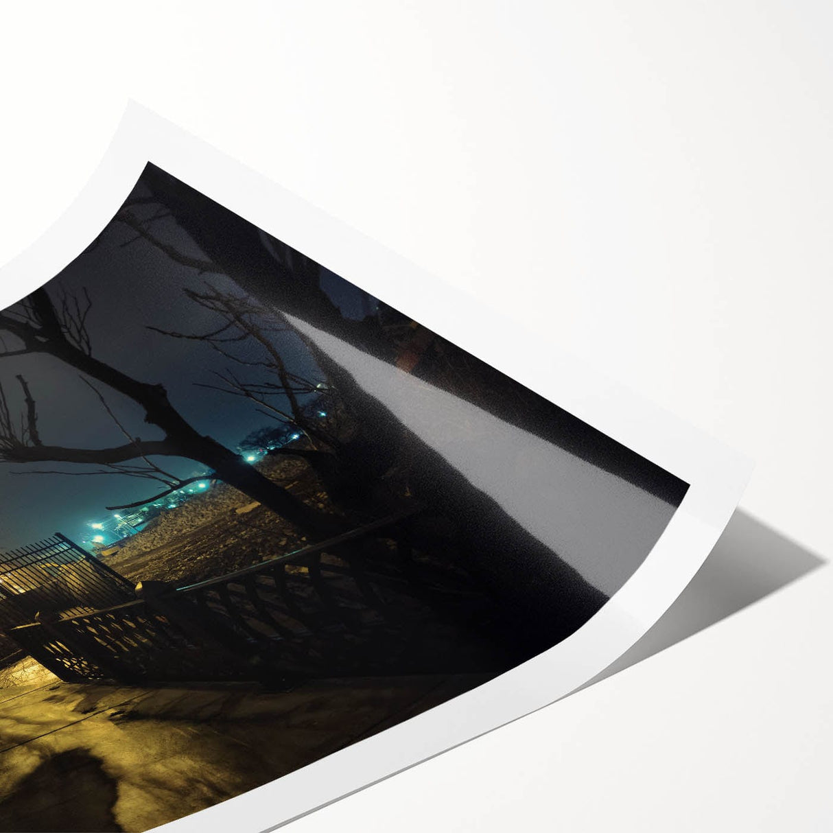 Urban Skyline Canvas Prints - Golden City Night Photography