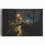 Urban Skyline Canvas Prints - Golden City Night Photography