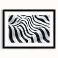 Geometric Abstract Art Prints – Black & White Wave Illusion