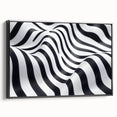 Geometric Abstract Art Prints – Black & White Wave Illusion