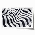 Geometric Abstract Art Prints – Black & White Wave Illusion