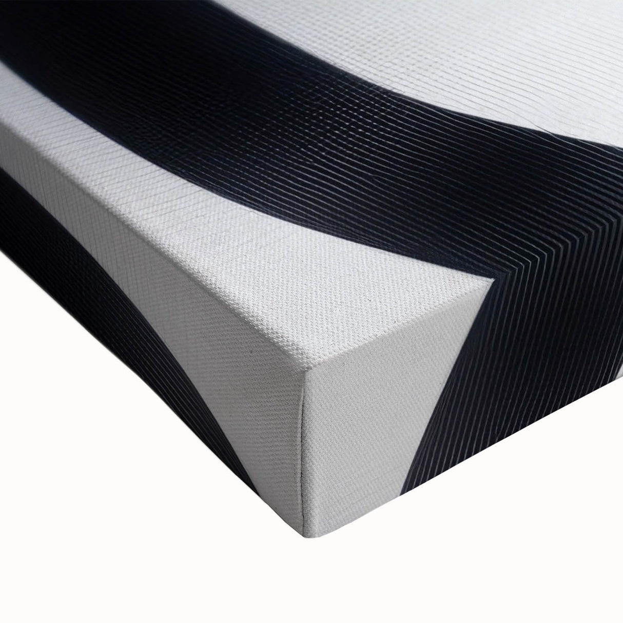 Geometric Abstract Art Prints – Black & White Wave Illusion