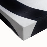 Geometric Abstract Art Prints – Black & White Wave Illusion