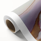 Exclusive Abstract Wall Decor – Elegant Purple & Gold Floral Art