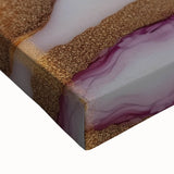 Exclusive Abstract Wall Decor – Elegant Purple & Gold Floral Art