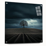 Black and White Minimalist Landscapes – Dramatic Stormy Tree Print