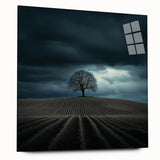 Black and White Minimalist Landscapes – Dramatic Stormy Tree Print
