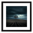 Black and White Minimalist Landscapes – Dramatic Stormy Tree Print