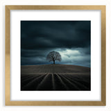 Black and White Minimalist Landscapes – Dramatic Stormy Tree Print