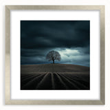 Black and White Minimalist Landscapes – Dramatic Stormy Tree Print