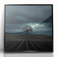 Black and White Minimalist Landscapes – Dramatic Stormy Tree Print