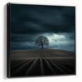 Black and White Minimalist Landscapes – Dramatic Stormy Tree Print