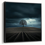 Black and White Minimalist Landscapes – Dramatic Stormy Tree Print