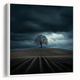 Black and White Minimalist Landscapes – Dramatic Stormy Tree Print
