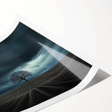 Black and White Minimalist Landscapes – Dramatic Stormy Tree Print