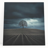 Black and White Minimalist Landscapes – Dramatic Stormy Tree Print