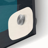 Minimalist Abstract Wall Art - Teal and Black Geometric Print