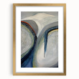 Moody Modern Wall Art – Abstract Gray & Blue Fluid Painting