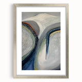 Moody Modern Wall Art – Abstract Gray & Blue Fluid Painting