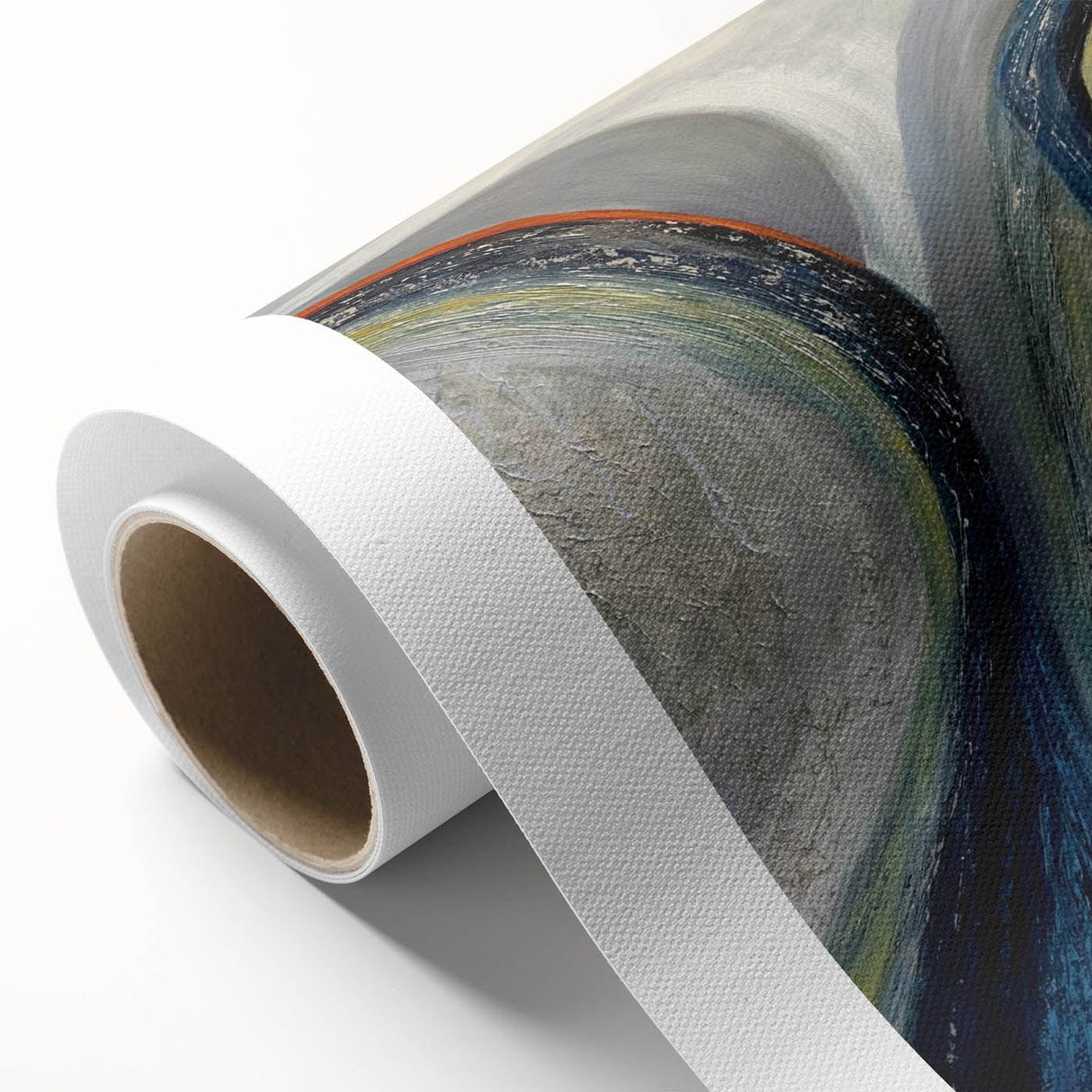 Moody Modern Wall Art – Abstract Gray & Blue Fluid Painting