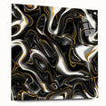 Luxury Black and Gold Abstract Art - Modern Swirl Canvas Print