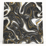 Luxury Black and Gold Abstract Art - Modern Swirl Canvas Print