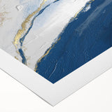 Earthen Harmony Abstracts – Navy Blue and Gold Modern Wall Art