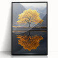 Golden Tree Reflection – Majestic Nature Art Print