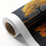 Golden Tree Reflection – Majestic Nature Art Print