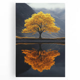 Golden Tree Reflection – Majestic Nature Art Print