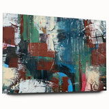 Large Abstract Wall Art – Contemporary Canvas in Blue, Green & Brown