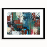 Large Abstract Wall Art – Contemporary Canvas in Blue, Green & Brown