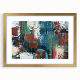 Large Abstract Wall Art – Contemporary Canvas in Blue, Green & Brown