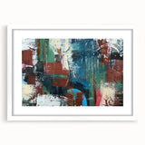 Large Abstract Wall Art – Contemporary Canvas in Blue, Green & Brown